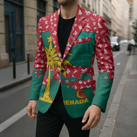 Grenada Christmas Blazer with Palm Tree Bird and Tropical Holiday Pattern Design - Wonder Print Shop