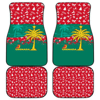 Grenada Christmas Car Mats with Palm Tree Bird and Tropical Holiday Pattern Design - Wonder Print Shop