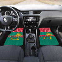Grenada Christmas Car Mats with Palm Tree Bird and Tropical Holiday Pattern Design - Wonder Print Shop