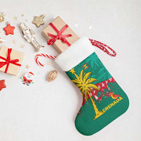 Grenada Christmas Stocking with Palm Tree Bird and Tropical Holiday Pattern Design - Wonder Print Shop