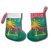Grenada Christmas Stocking with Palm Tree Bird and Tropical Holiday Pattern Design - Wonder Print Shop