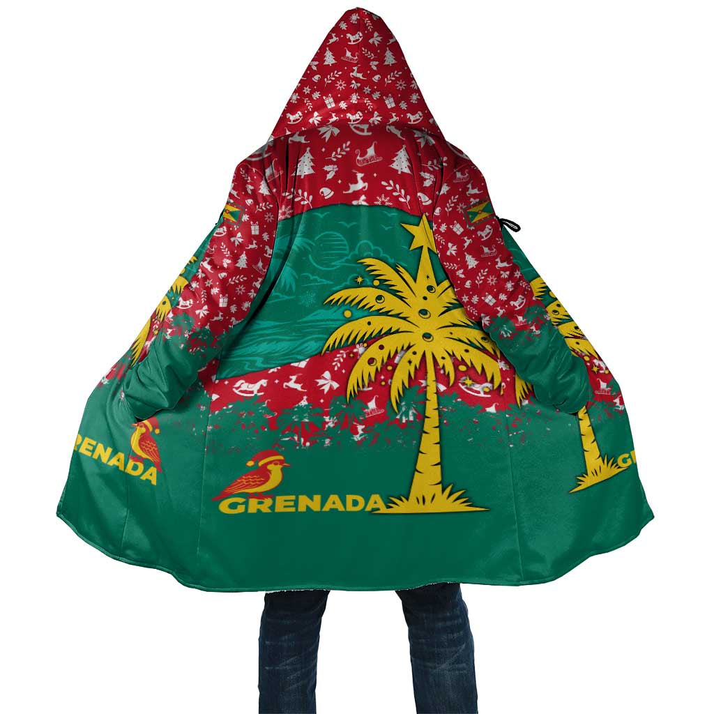 Grenada Christmas Cloak with Palm Tree Bird and Tropical Holiday Pattern Design - Wonder Print Shop