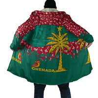 Grenada Christmas Cloak with Palm Tree Bird and Tropical Holiday Pattern Design - Wonder Print Shop