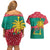 Grenada Christmas Couples Matching Off Shoulder Short Dress and Hawaiian Shirt with Palm Tree Bird and Tropical Holiday Pattern Design - Wonder Print Shop