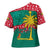 Grenada Christmas Cross Shoulder Shirt with Palm Tree Bird and Tropical Holiday Pattern Design - Wonder Print Shop