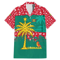 Grenada Christmas Family Matching Mermaid Dress and Hawaiian Shirt with Palm Tree Bird and Tropical Holiday Pattern Design - Wonder Print Shop