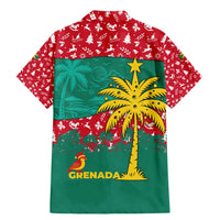 Grenada Christmas Family Matching Mermaid Dress and Hawaiian Shirt with Palm Tree Bird and Tropical Holiday Pattern Design - Wonder Print Shop