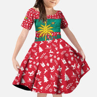 Grenada Christmas Family Matching Off The Shoulder Long Sleeve Dress and Hawaiian Shirt with Palm Tree Bird and Tropical Holiday Pattern Design - Wonder Print Shop