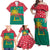 Grenada Christmas Family Matching Off Shoulder Maxi Dress and Hawaiian Shirt with Palm Tree Bird and Tropical Holiday Pattern Design - Wonder Print Shop