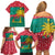 Grenada Christmas Family Matching Off Shoulder Short Dress and Hawaiian Shirt with Palm Tree Bird and Tropical Holiday Pattern Design - Wonder Print Shop
