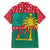 Grenada Christmas Family Matching Short Sleeve Bodycon Dress and Hawaiian Shirt with Palm Tree Bird and Tropical Holiday Pattern Design - Wonder Print Shop