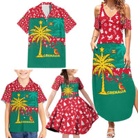 Grenada Christmas Family Matching Summer Maxi Dress and Hawaiian Shirt with Palm Tree Bird and Tropical Holiday Pattern Design - Wonder Print Shop