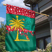 Grenada Christmas Garden Flag with Palm Tree Bird and Tropical Holiday Pattern Design - Wonder Print Shop