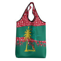 Grenada Christmas Grocery Bag with Palm Tree Bird and Tropical Holiday Pattern Design - Wonder Print Shop