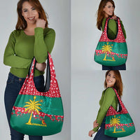Grenada Christmas Grocery Bag with Palm Tree Bird and Tropical Holiday Pattern Design - Wonder Print Shop