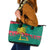 Grenada Christmas Leather Tote Bag with Palm Tree Bird and Tropical Holiday Pattern Design - Wonder Print Shop