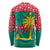 Grenada Christmas Long Sleeve Shirt with Palm Tree Bird and Tropical Holiday Pattern Design - Wonder Print Shop