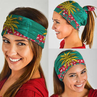 Grenada Christmas Neck Gaiter with Palm Tree Bird and Tropical Holiday Pattern Design - Wonder Print Shop