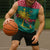 Grenada Christmas Sleeveless Hoodie with Palm Tree Bird and Tropical Holiday Pattern Design - Wonder Print Shop