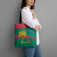 Grenada Christmas Tote Bag with Palm Tree Bird and Tropical Holiday Pattern Design - Wonder Print Shop