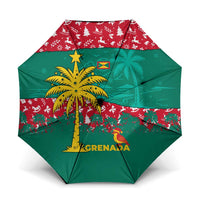 Grenada Christmas Umbrella with Palm Tree Bird and Tropical Holiday Pattern Design - Wonder Print Shop