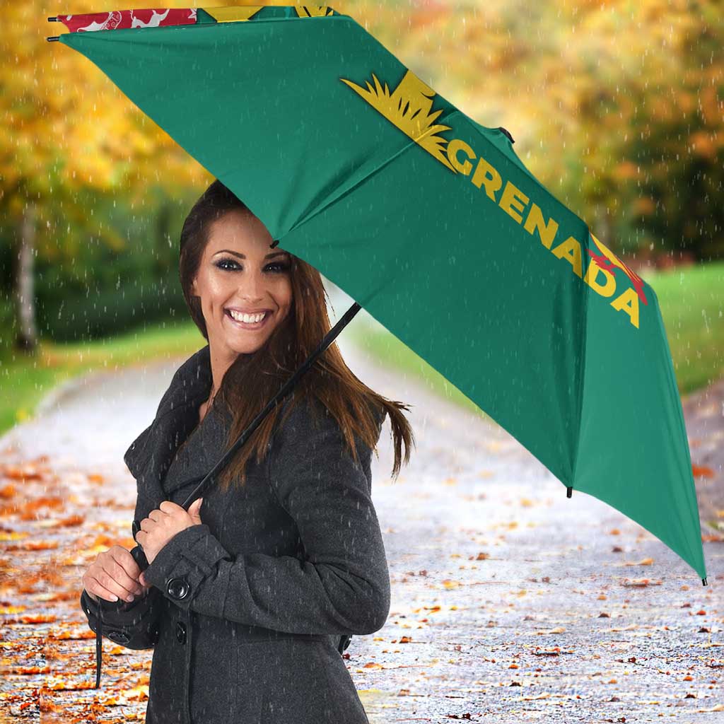 Grenada Christmas Umbrella with Palm Tree Bird and Tropical Holiday Pattern Design - Wonder Print Shop