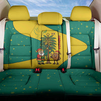 Grenada Christmas Back Car Seat Cover with Santa Nutmeg Tree Peace Dove and Festive Gift Design - Wonder Print Shop