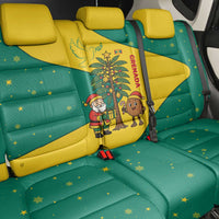 Grenada Christmas Back Car Seat Cover with Santa Nutmeg Tree Peace Dove and Festive Gift Design - Wonder Print Shop