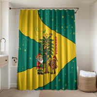 Grenada Christmas Bathroom Set with Santa Nutmeg Tree Peace Dove and Festive Gift Design - Wonder Print Shop