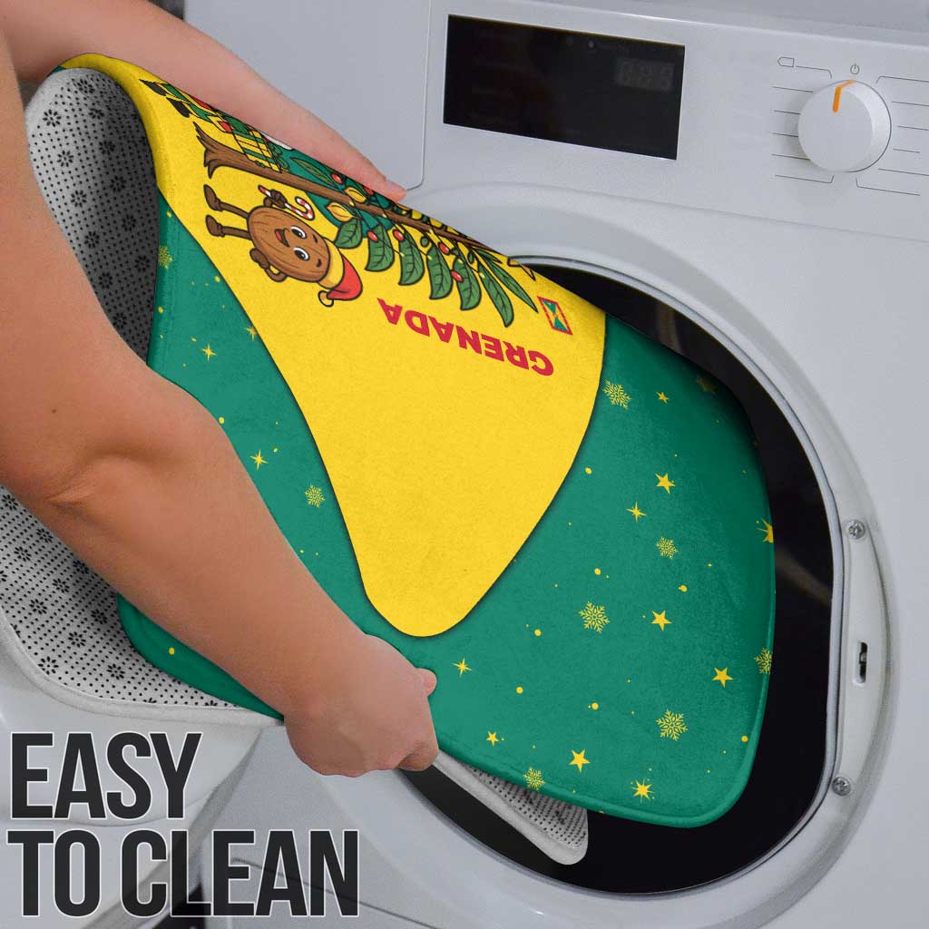 Grenada Christmas Bathroom Set with Santa Nutmeg Tree Peace Dove and Festive Gift Design - Wonder Print Shop