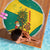 Grenada Christmas Beach Blanket with Santa Nutmeg Tree Peace Dove and Festive Gift Design - Wonder Print Shop