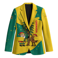 Grenada Christmas Blazer with Santa Nutmeg Tree Peace Dove and Festive Gift Design - Wonder Print Shop