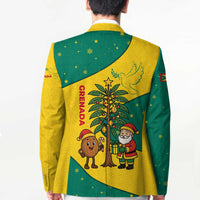 Grenada Christmas Blazer with Santa Nutmeg Tree Peace Dove and Festive Gift Design - Wonder Print Shop