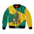 Grenada Christmas Bomber Jacket with Santa Nutmeg Tree Peace Dove and Festive Gift Design - Wonder Print Shop