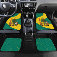 Grenada Christmas Car Mats with Santa Nutmeg Tree Peace Dove and Festive Gift Design - Wonder Print Shop