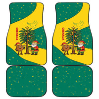 Grenada Christmas Car Mats with Santa Nutmeg Tree Peace Dove and Festive Gift Design - Wonder Print Shop