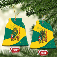Grenada Christmas Ceramic Ornament with Santa Nutmeg Tree Peace Dove and Festive Gift Design - Wonder Print Shop