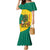 Grenada Christmas Family Matching Mermaid Dress and Hawaiian Shirt with Santa Nutmeg Tree Peace Dove and Festive Gift Design - Wonder Print Shop