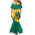 Grenada Christmas Family Matching Mermaid Dress and Hawaiian Shirt with Santa Nutmeg Tree Peace Dove and Festive Gift Design - Wonder Print Shop