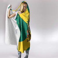 Grenada Christmas Hooded Blanket with Santa Nutmeg Tree Peace Dove and Festive Gift Design - Wonder Print Shop