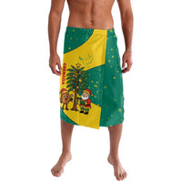 Grenada Christmas Lavalava with Santa Nutmeg Tree Peace Dove and Festive Gift Design - Wonder Print Shop