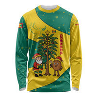 Grenada Christmas Long Sleeve Shirt with Santa Nutmeg Tree Peace Dove and Festive Gift Design - Wonder Print Shop