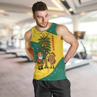 Grenada Christmas Men Tank Top with Santa Nutmeg Tree Peace Dove and Festive Gift Design - Wonder Print Shop