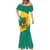 Grenada Christmas Mermaid Dress with Santa Nutmeg Tree Peace Dove and Festive Gift Design - Wonder Print Shop
