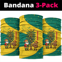 Grenada Christmas Neck Gaiter with Santa Nutmeg Tree Peace Dove and Festive Gift Design - Wonder Print Shop