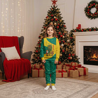 Grenada Christmas Pajama Set with Santa Nutmeg Tree Peace Dove and Festive Gift Design - Wonder Print Shop