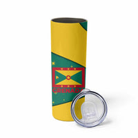 Grenada Christmas Skinny Tumbler with Santa Nutmeg Tree Peace Dove and Festive Gift Design - Wonder Print Shop