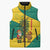 Grenada Christmas Sleeveless Puffer Jacket with Santa Nutmeg Tree Peace Dove and Festive Gift Design - Wonder Print Shop