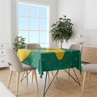 Grenada Christmas Tablecloth with Santa Nutmeg Tree Peace Dove and Festive Gift Design - Wonder Print Shop