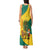 Grenada Christmas Tank Maxi Dress with Santa Nutmeg Tree Peace Dove and Festive Gift Design - Wonder Print Shop